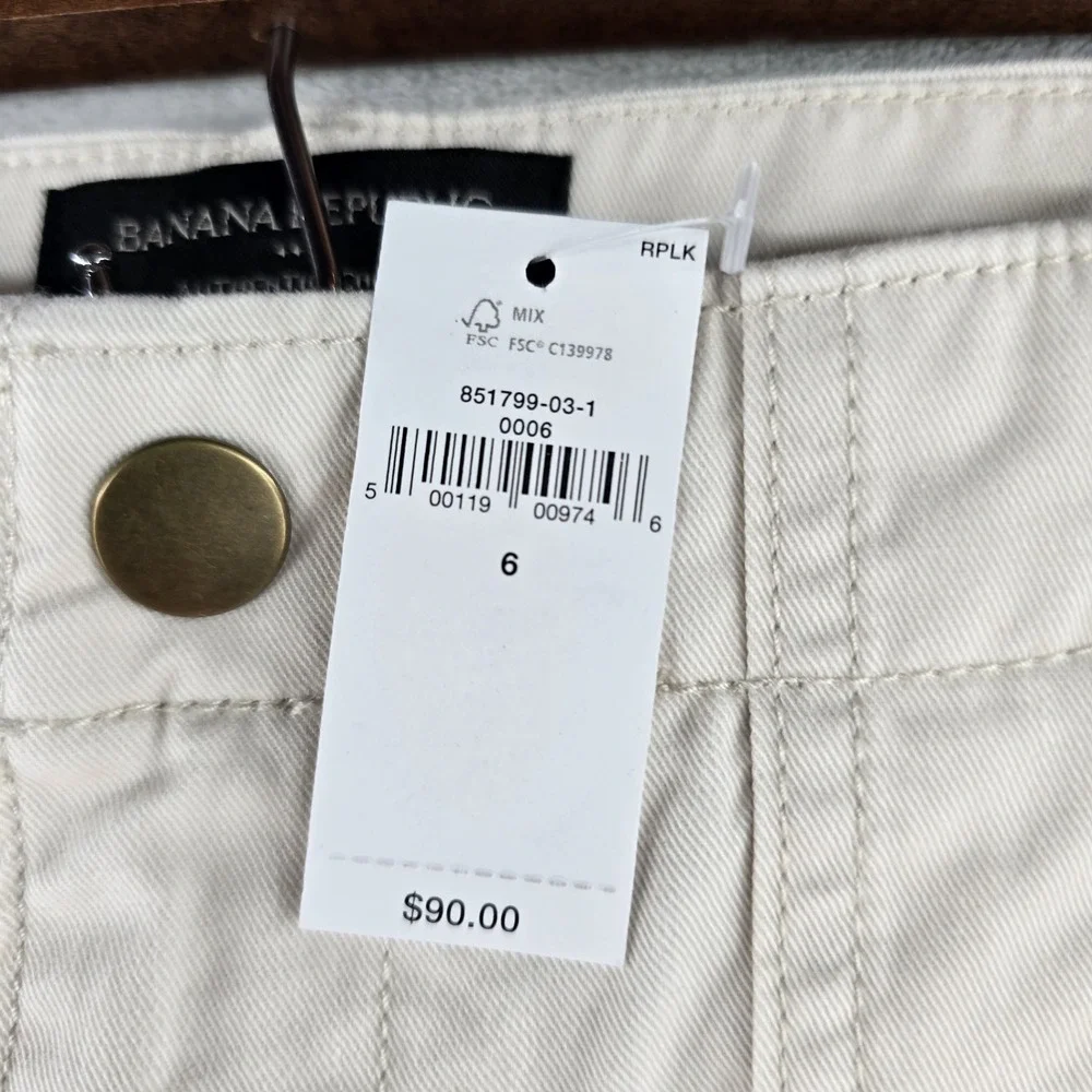 Banana Republic Authentic Chino Straight Parachute Full Pants‎ Mid Rise Womens 6